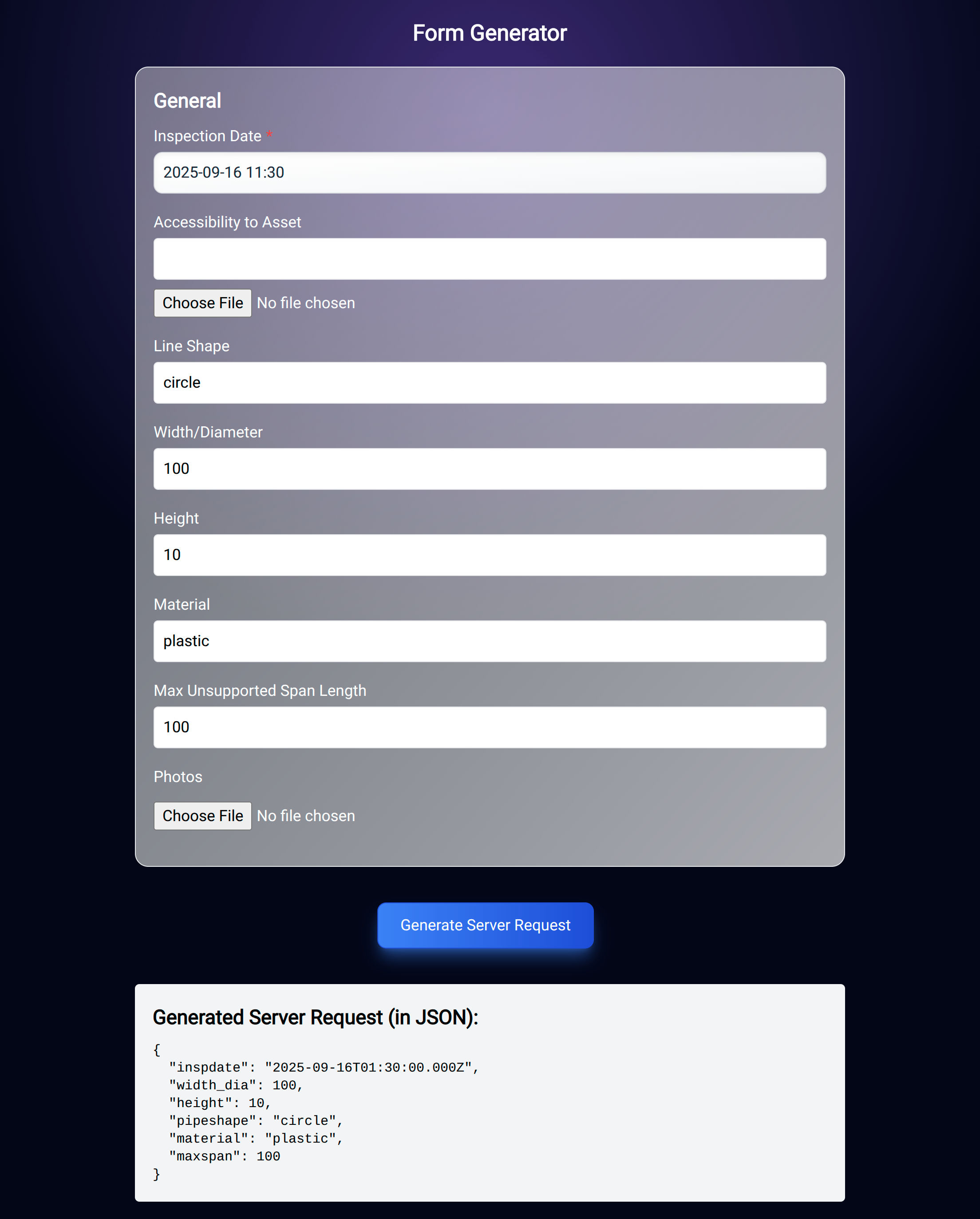 React JSON Dynamic Form Generator