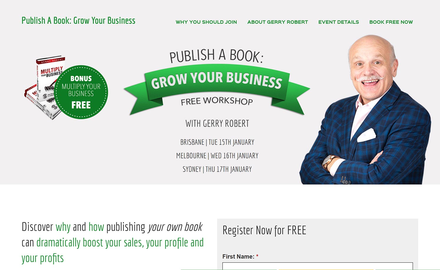 Gerry Robert's Publish A Book, Grow Your Business