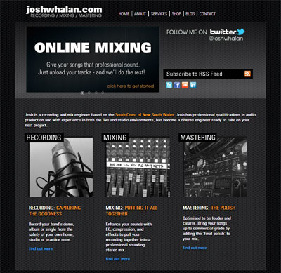 Josh Whalan: Recording/Mixing/Mastering